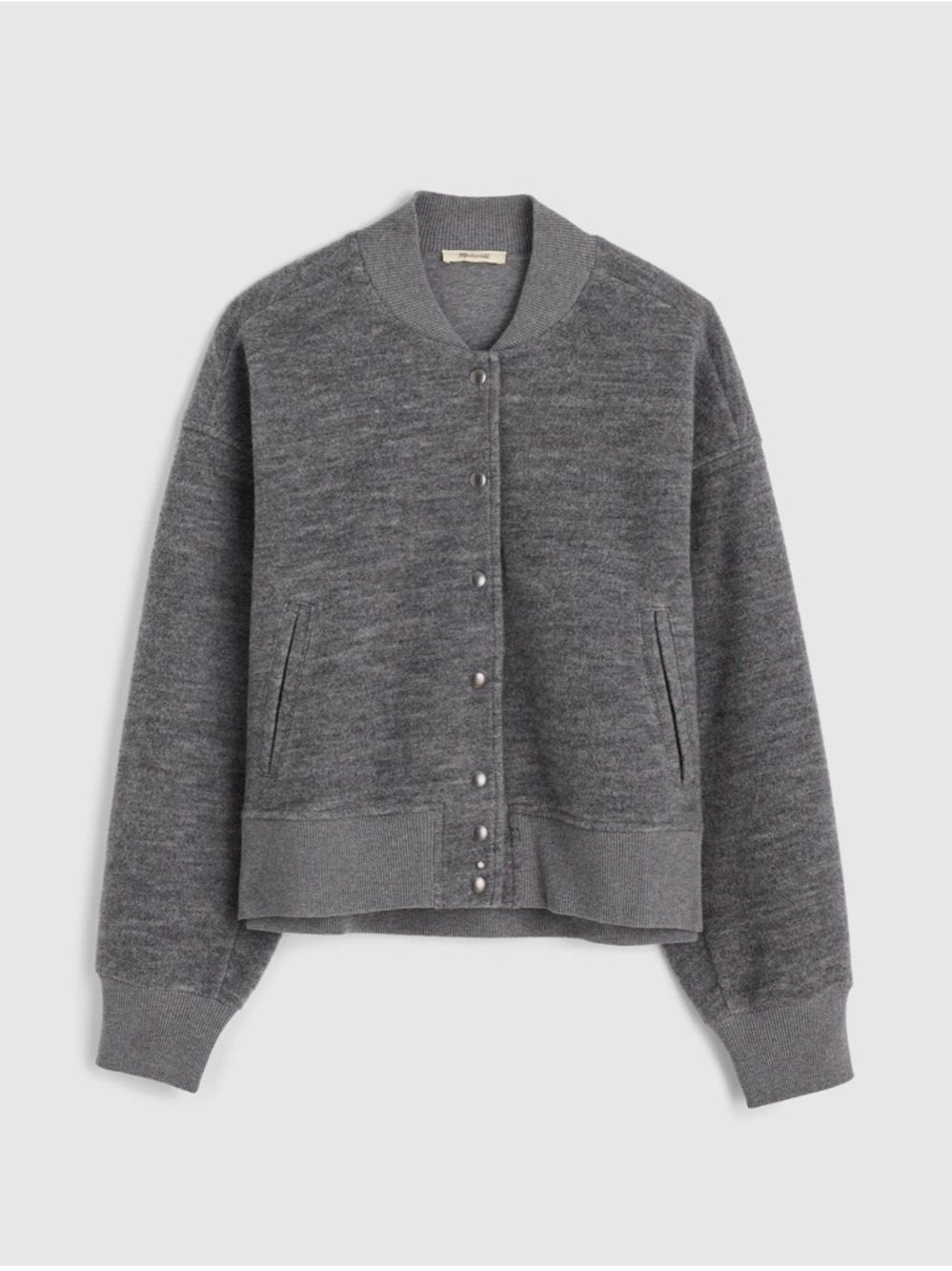 Nwt Madewell Double-Faced Knit Bomber Jacket Size Small
